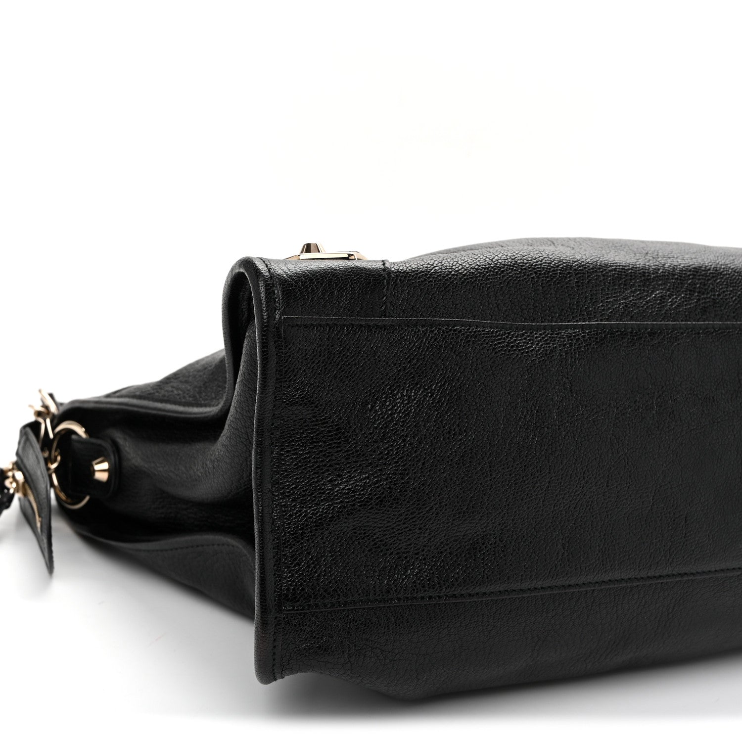 Balenciaga Chevre Gold Metallic Edge Hardware City Black Black 10 of 12