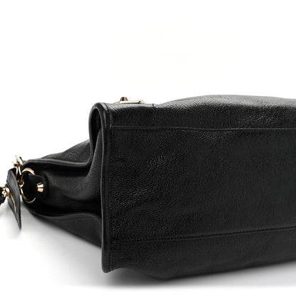 Balenciaga Chevre Gold Metallic Edge Hardware City Black Black 10 of 12