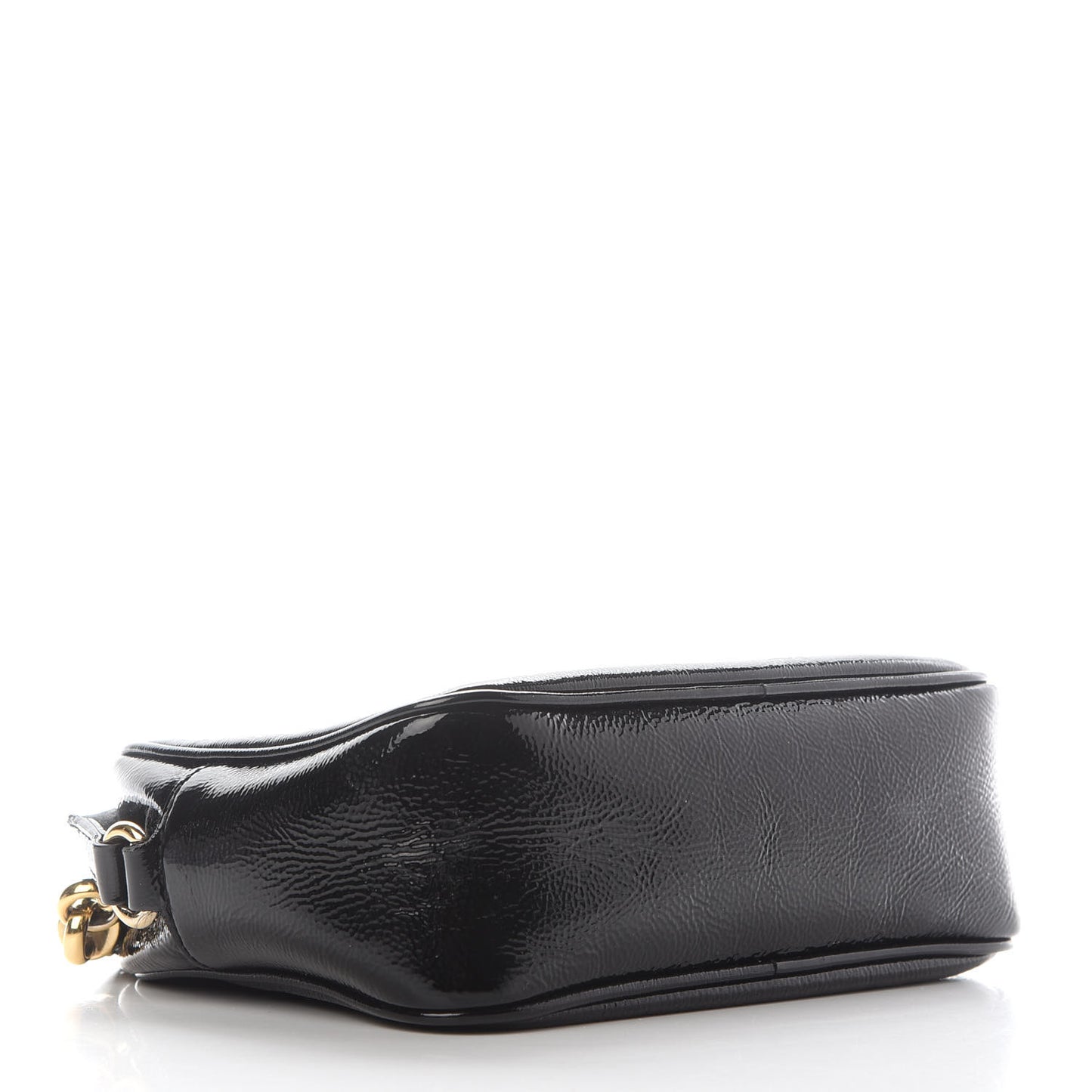Soft Patent Small Soho Disco Bag Black