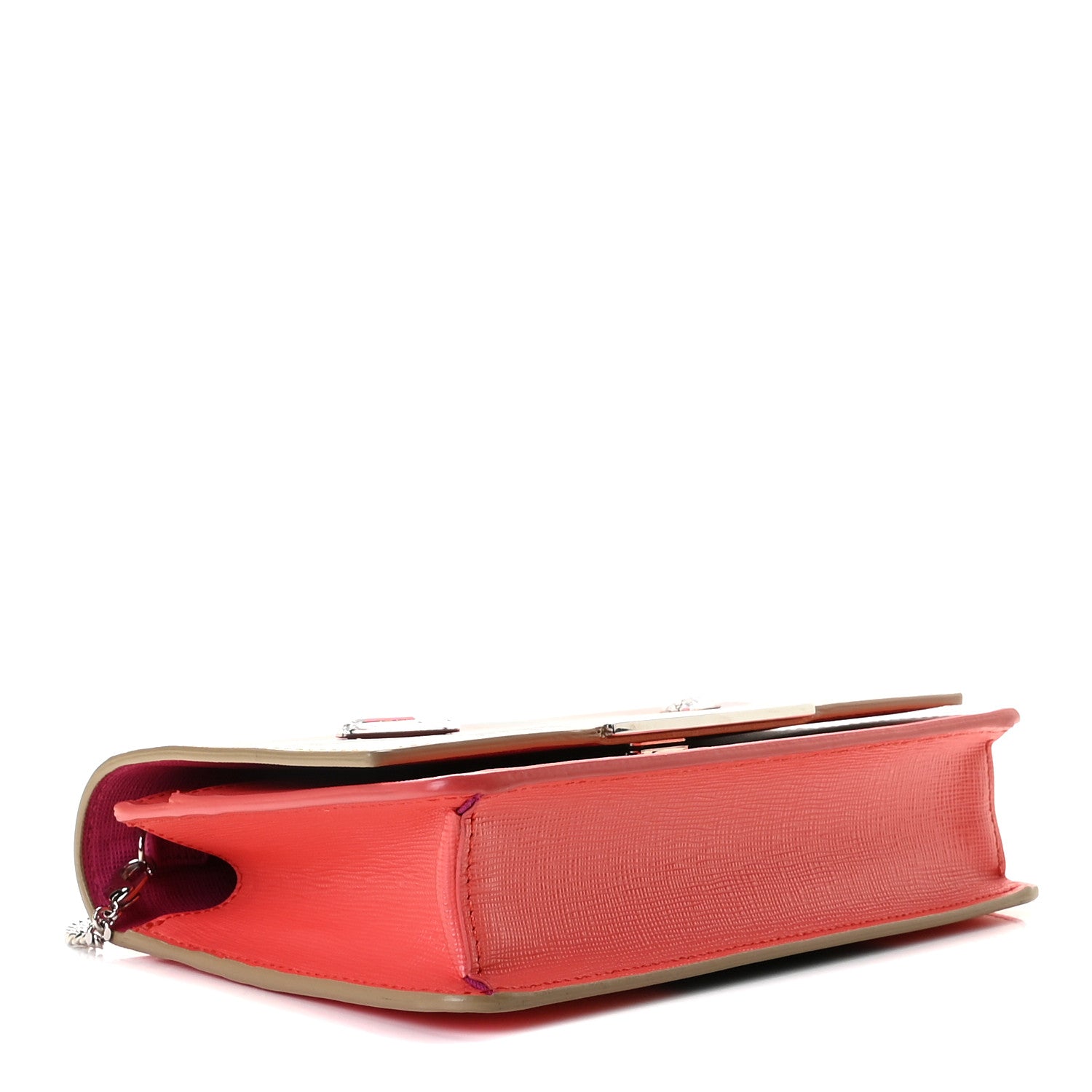 Fendi Vitello Elite Crystal Eye Monster Tube Wallet On Chain Bellini Multicolor 4 of 8