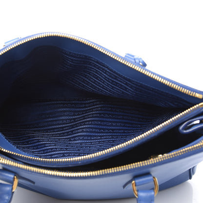 Prada Saffiano Medium Galleria Double Zip Tote Azzurro 5 of 16