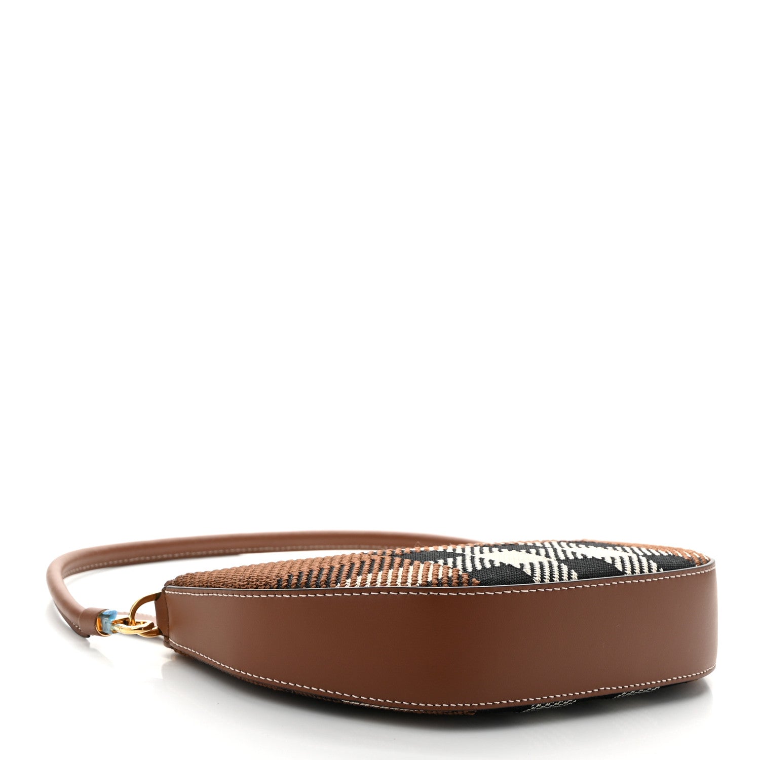 Burberry Canvas Calfskin Check Knitted Small Olympia Birch Brown 4 of 9
