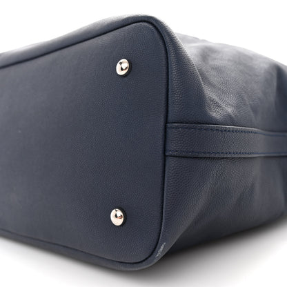 Chanel Grained Calfskin Large Coco Eyelets Shopping Tote Navy 10 of 11