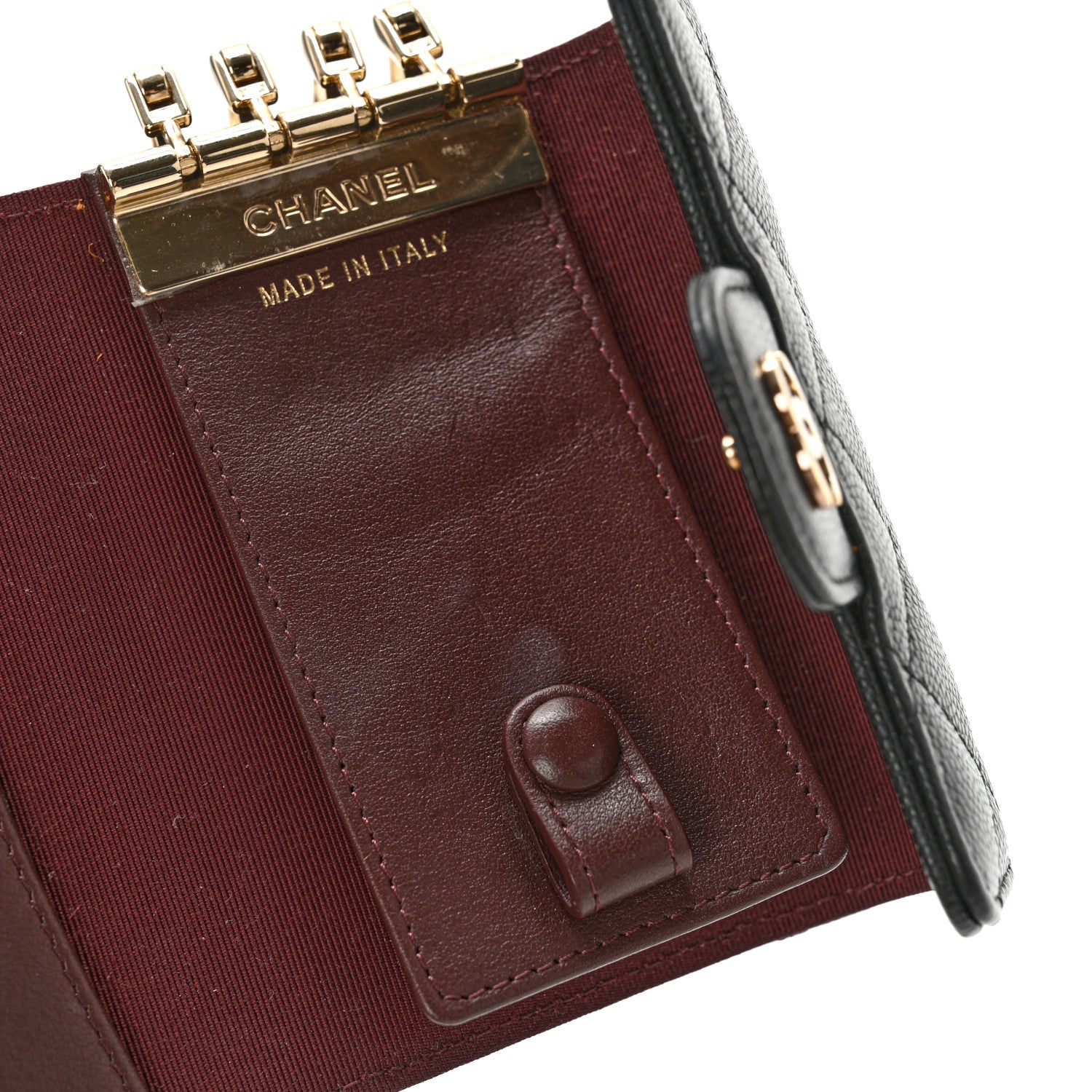 Chanel Caviar Quilted Classic 4 Key Holder Wallet Black 9 of 13