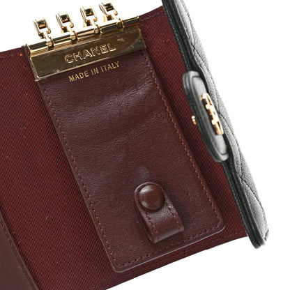 Chanel Caviar Quilted Classic 4 Key Holder Wallet Black 9 of 13