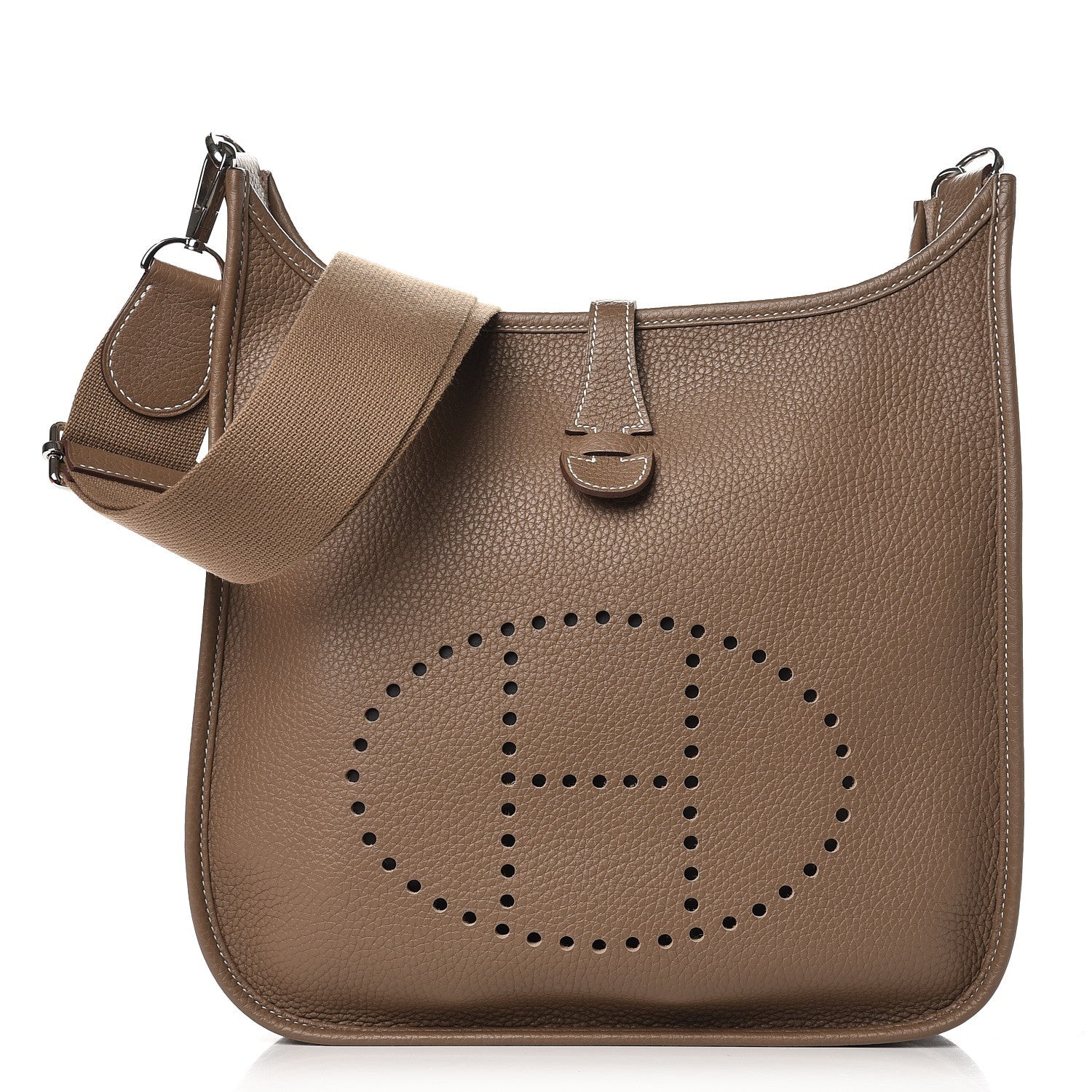 Hermes Taurillon Clemence Evelyne III PM Etoupe 1 of 9