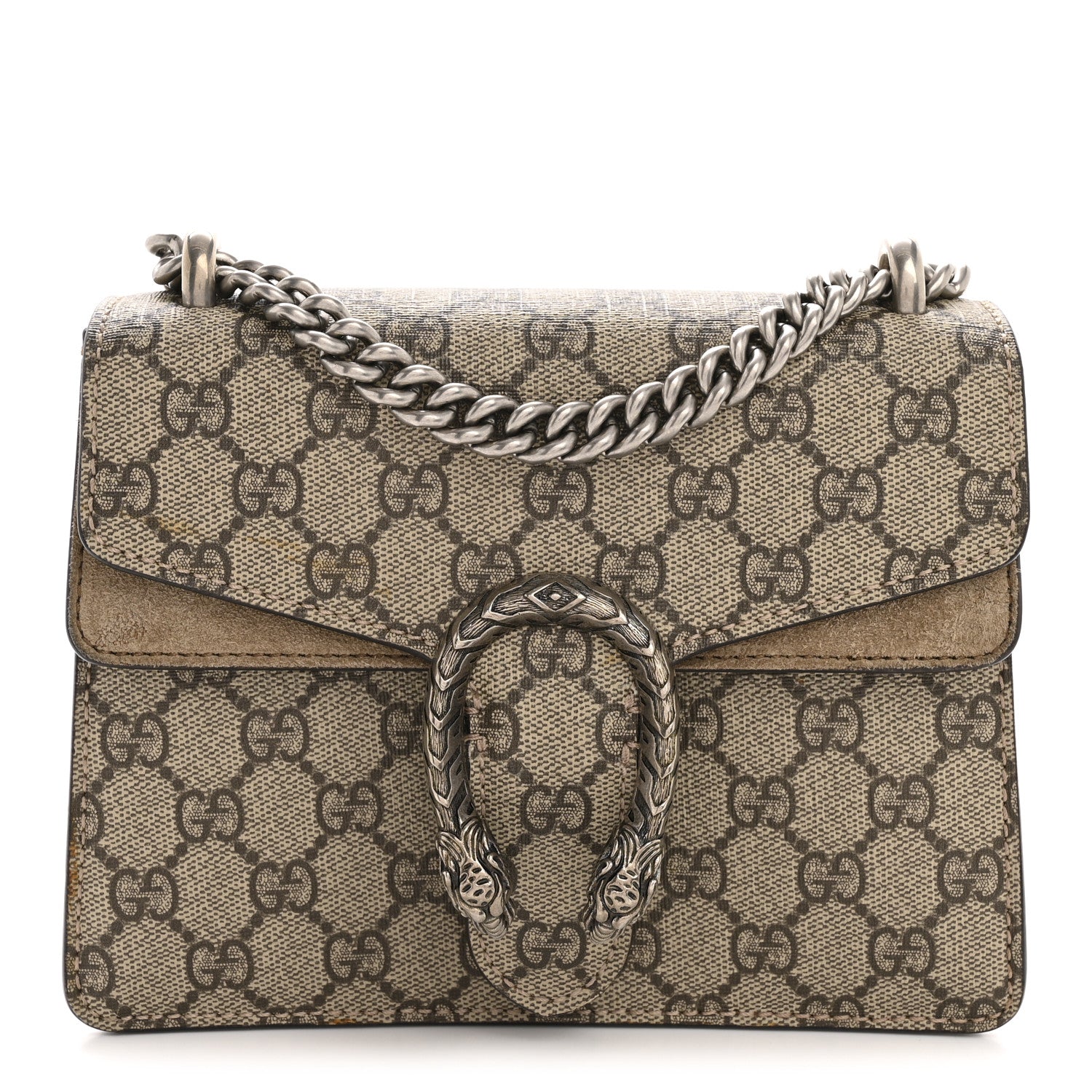 Gucci GG Supreme Monogram Mini Dionysus Shoulder Bag Taupe 1 of 13