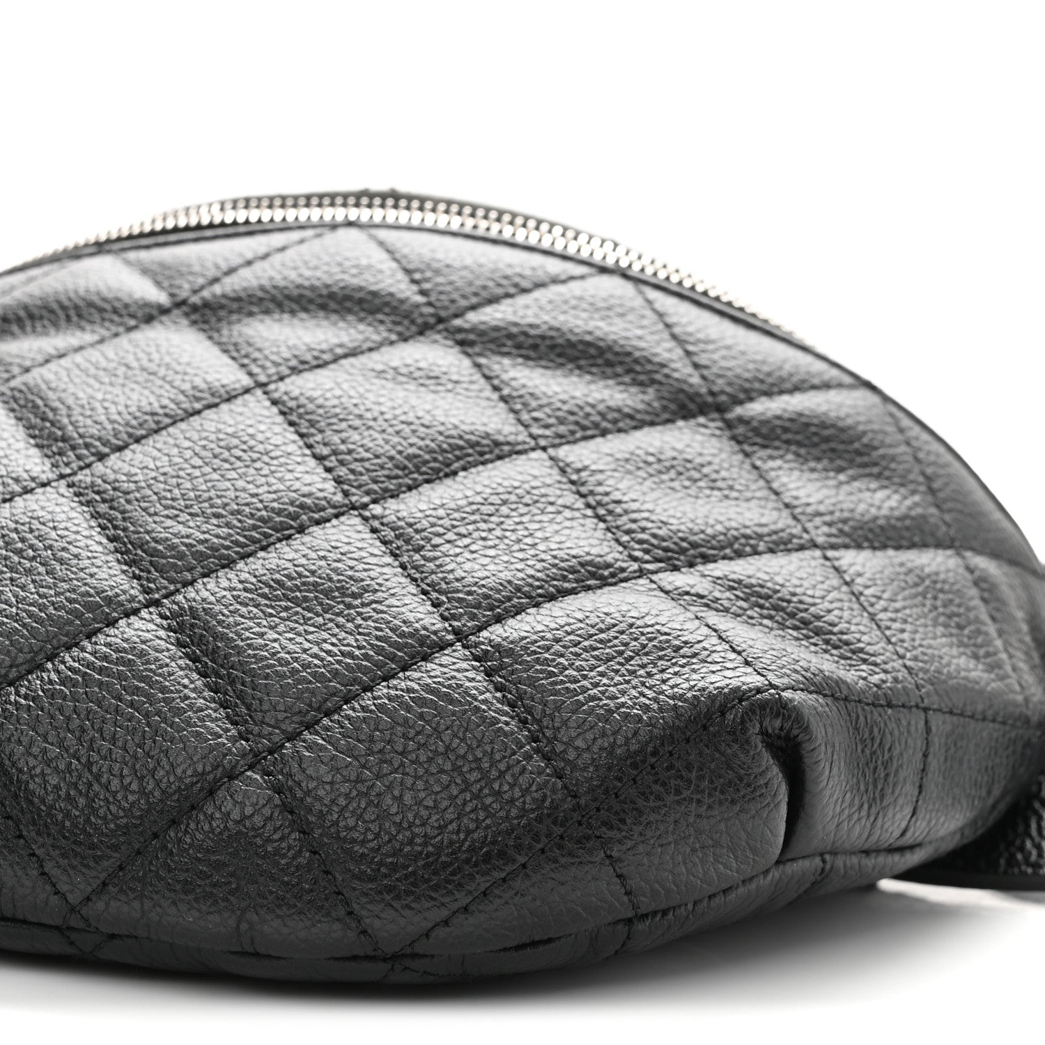 Chanel Grained Calfskin Quilted Waist Belt Bag Black 10 of 10