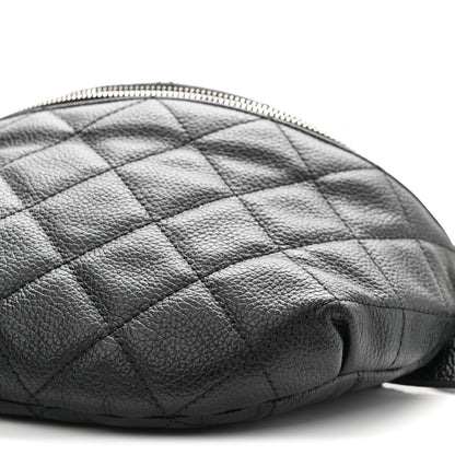 Chanel Grained Calfskin Quilted Waist Belt Bag Black 10 of 10
