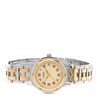 Hermes Stainless Steel 24mm Clipper Quartz Watch Gold 4 of 8