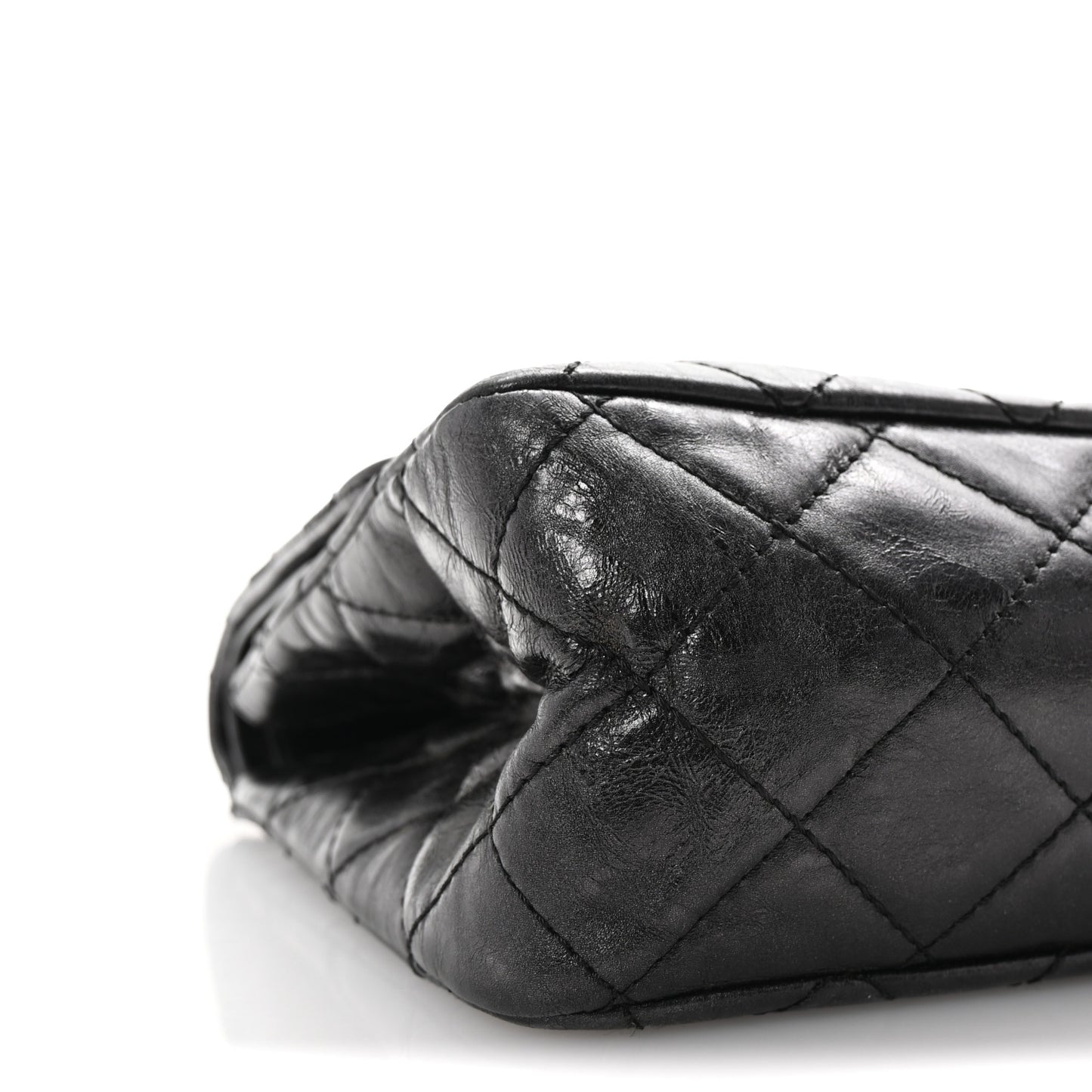 Metallic Aged Calfskin Quilted 2.55 Reissue 227 Flap So Black