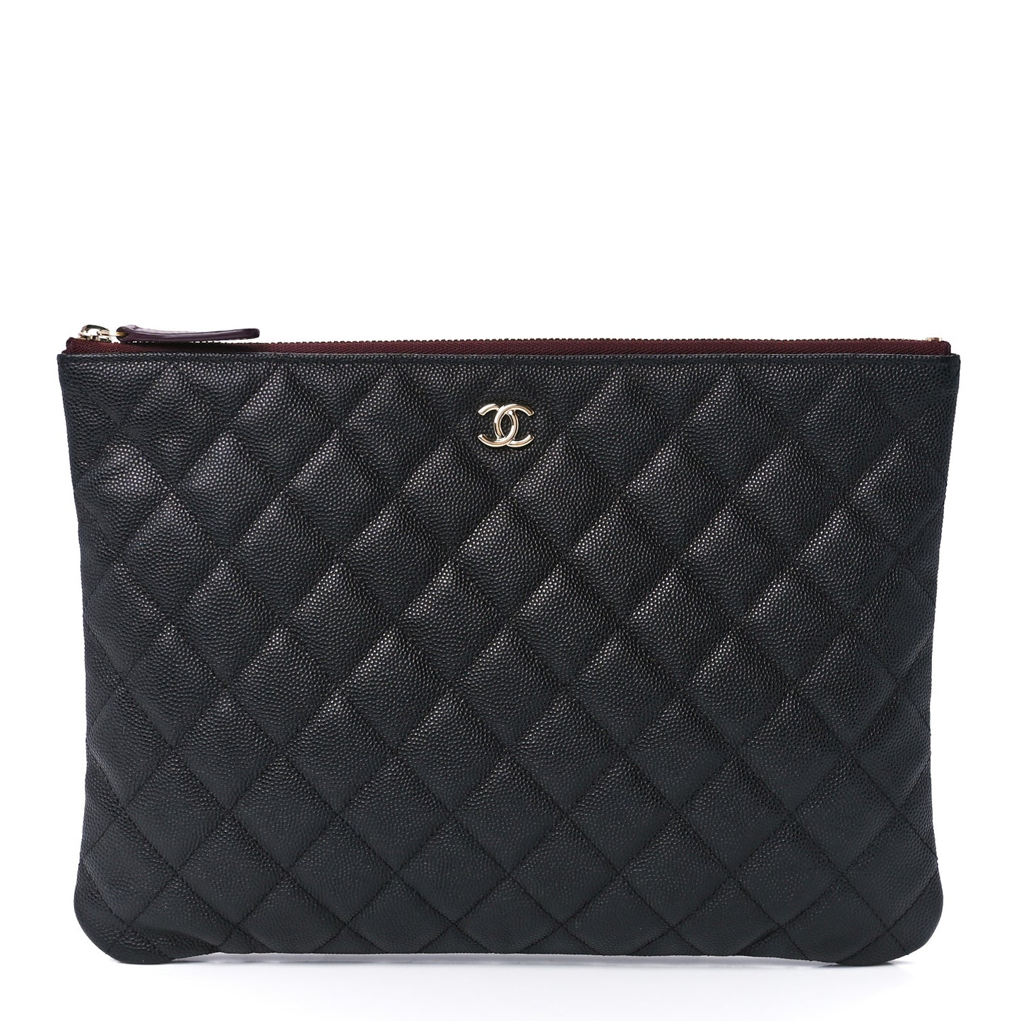 Caviar Quilted Medium Cosmetic Case Black