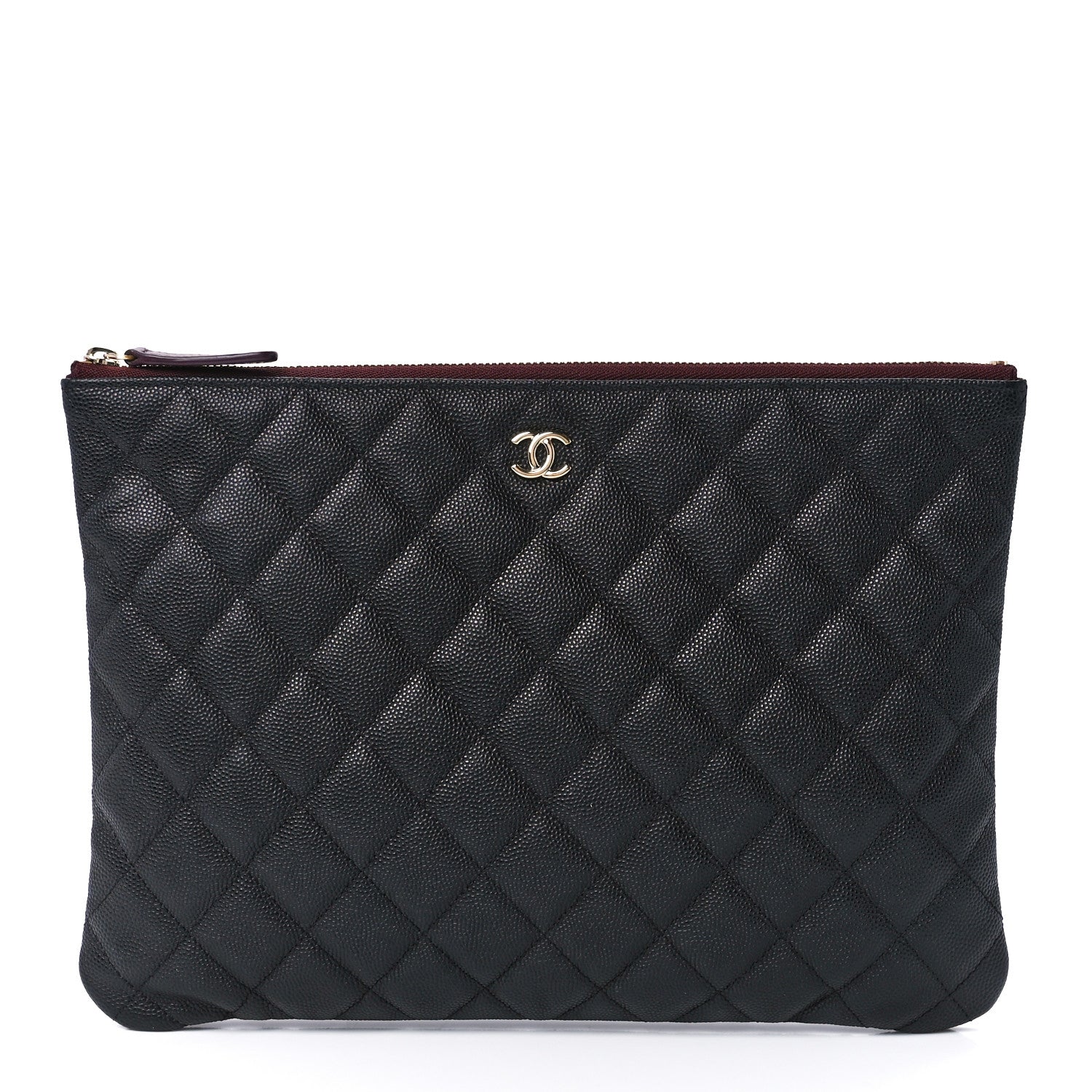 Chanel Caviar Quilted Medium Cosmetic Case Black 1 of 11
