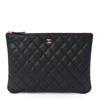 Chanel Caviar Quilted Medium Cosmetic Case Black 1 of 11