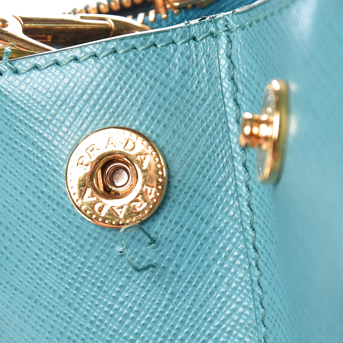 Saffiano Galleria Small Double Zip Tote Turchese