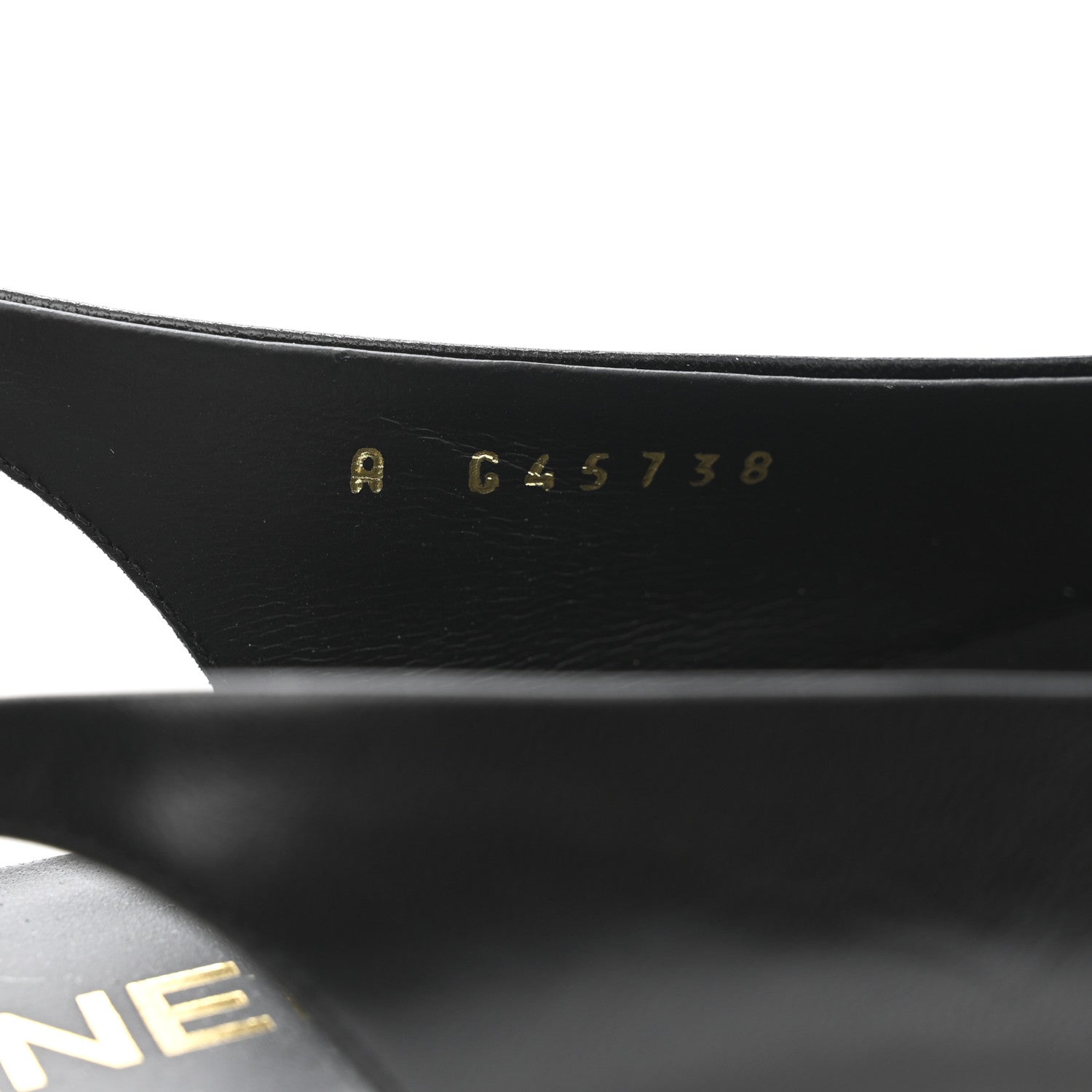 Chanel Goatskin Grosgrain Pointed Toe CC Slingback Flats 37 Black 9 of 11