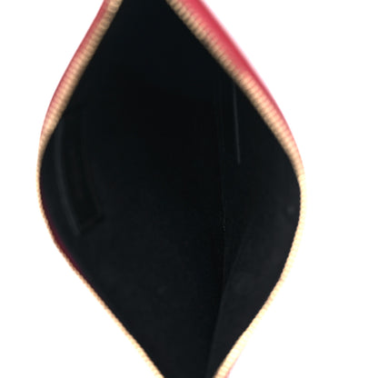 Saint Laurent Calfskin Medium Zip Clutch Red 5 of 13
