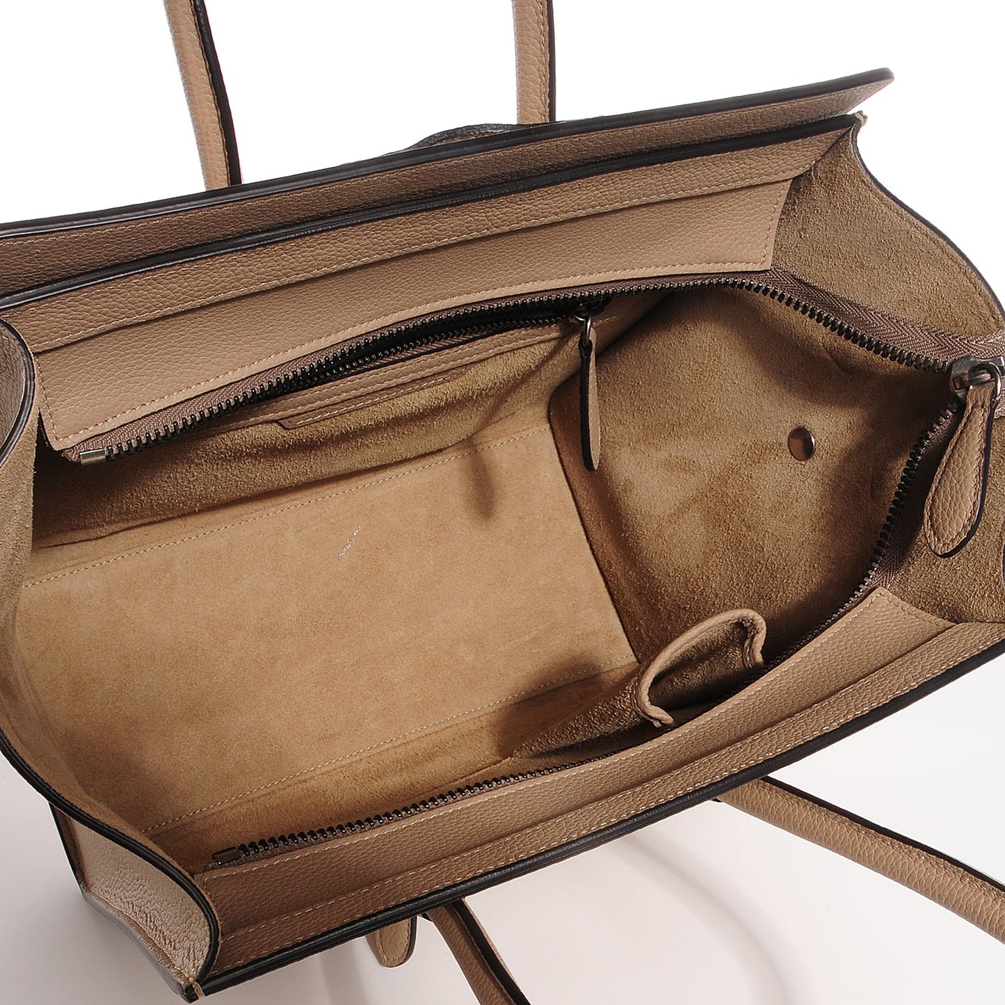 Drummed Calfskin Micro Luggage Dune