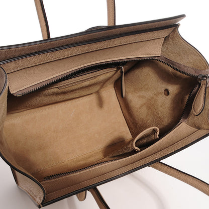 Celine Drummed Calfskin Micro Luggage Dune 5 of 8