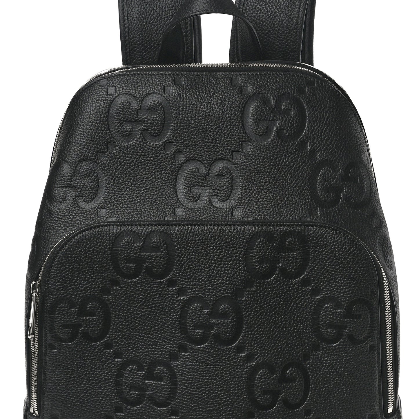 Calfskin Jumbo GG Embossed Large Backpack Black