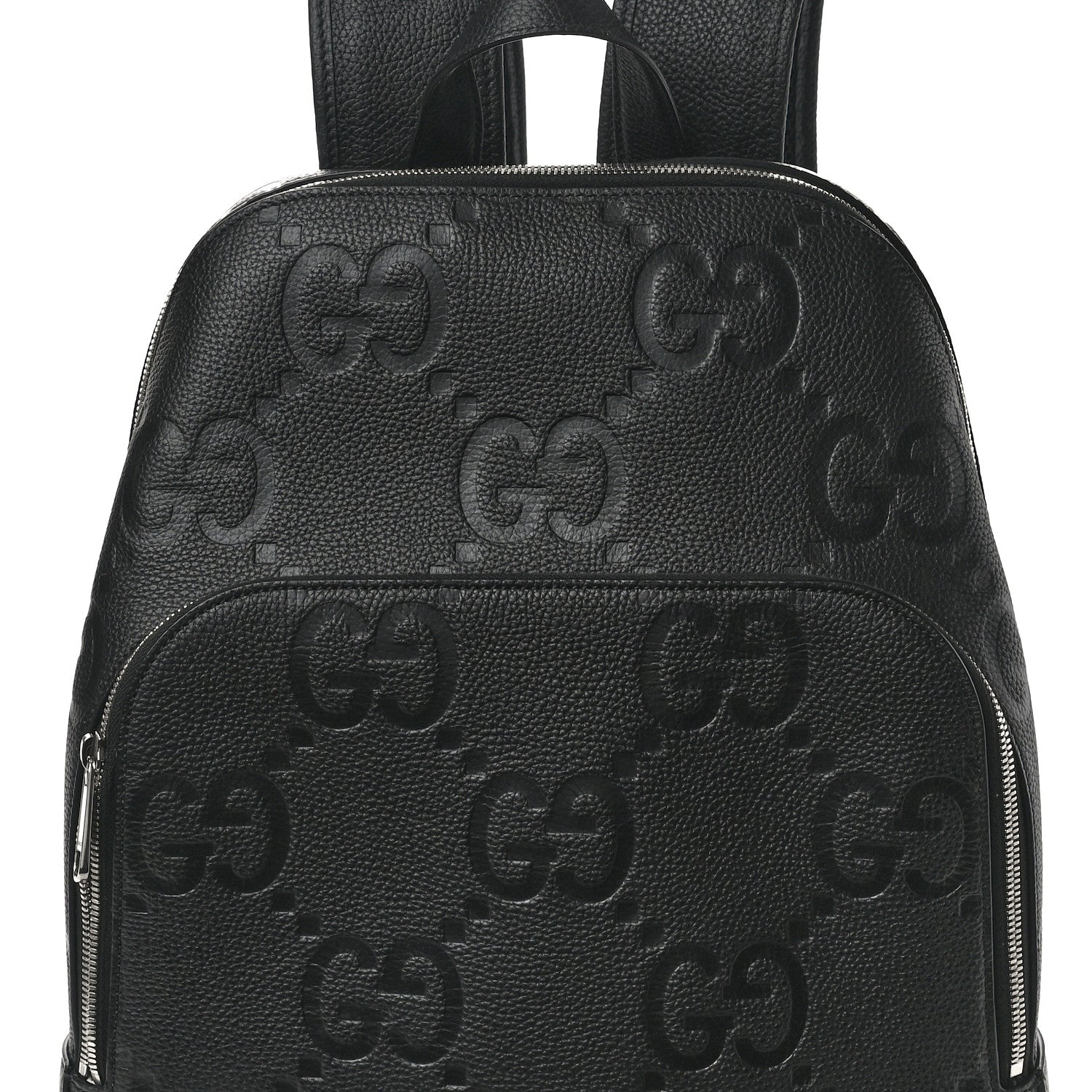 Gucci Calfskin Jumbo GG Embossed Large Backpack Black 8 of 10