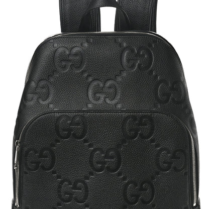 Gucci Calfskin Jumbo GG Embossed Large Backpack Black 8 of 10