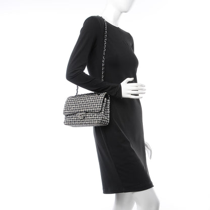 Chanel Tweed Medium Double Flap Black White 2 of 12