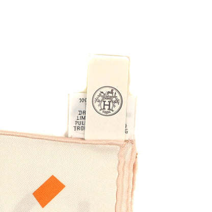 Hermes Silk Gavroche Just Married Scarf 45 White Beige Corail 3 of 3