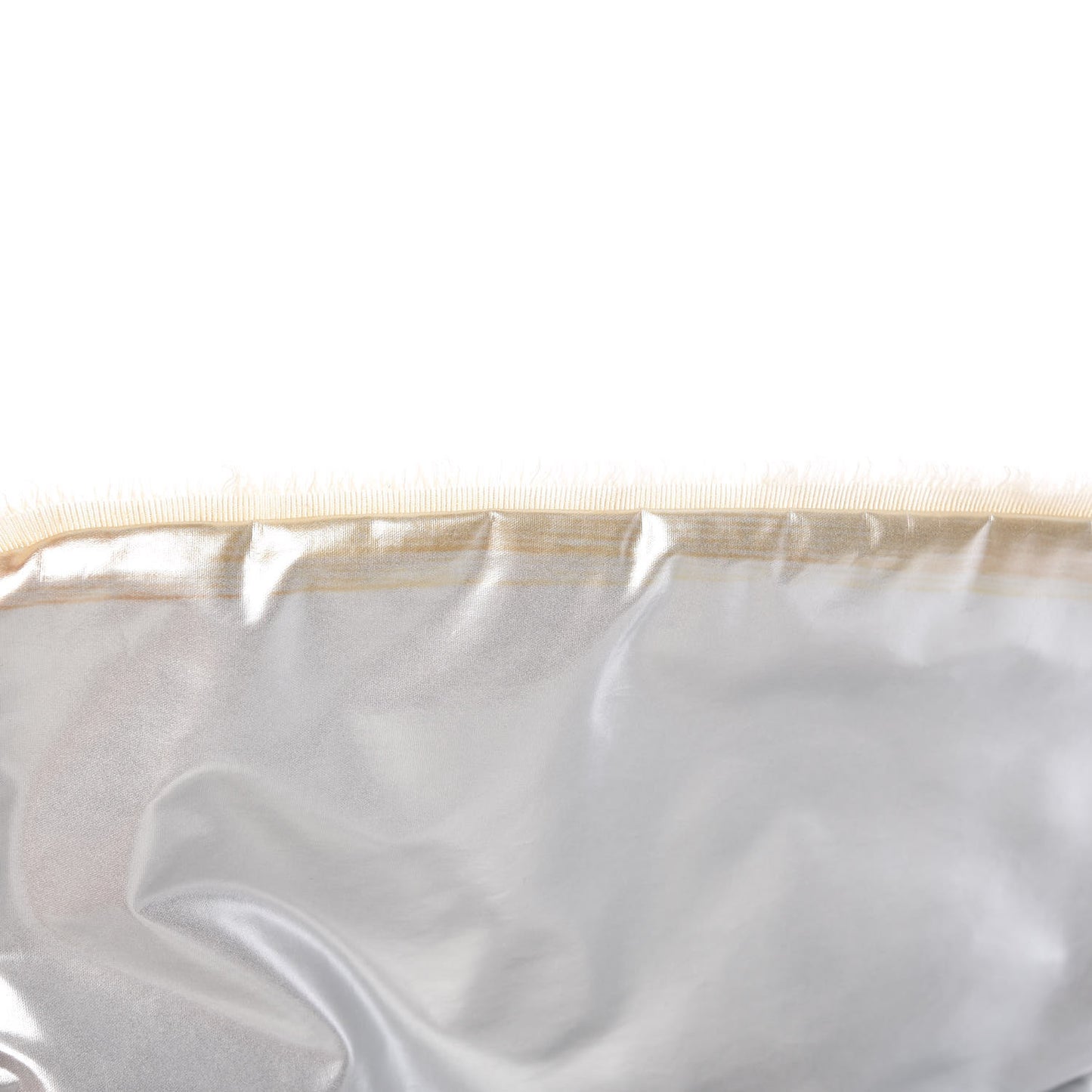Vinyl Mohair Trimmed Accordion Arctic Polar Ice Flap Silver