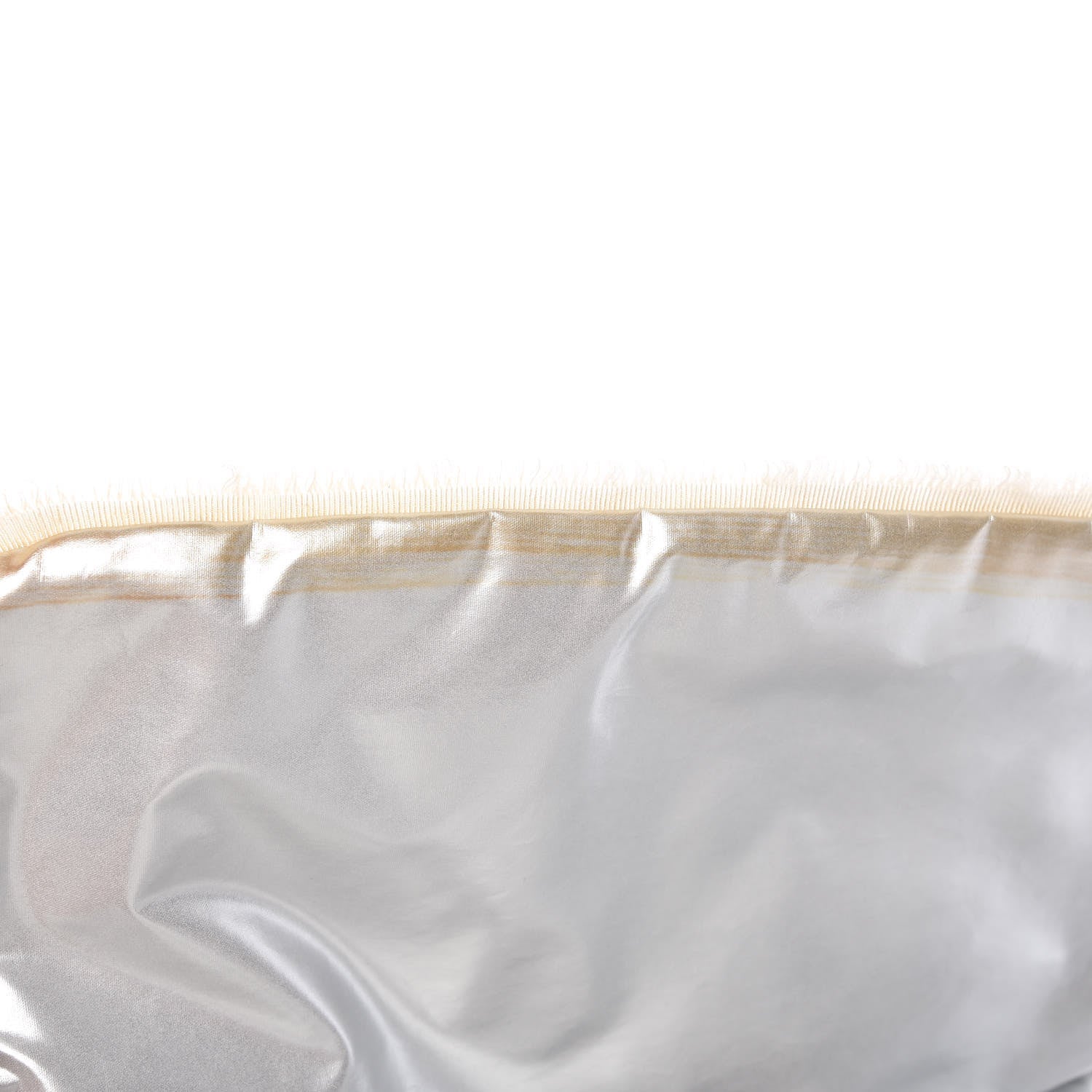 Chanel Vinyl Mohair Trimmed Accordion Arctic Polar Ice Flap Silver 12 of 13