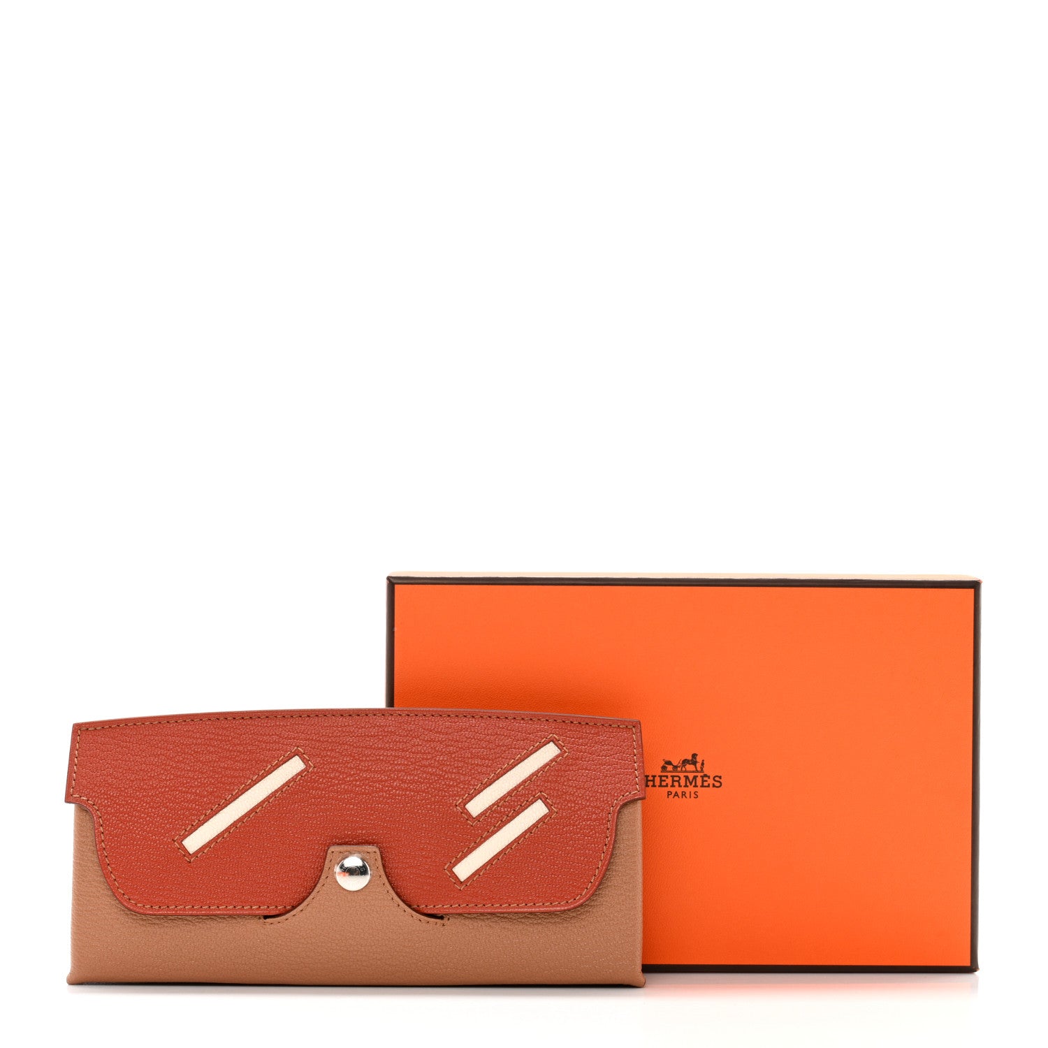 Hermes Chevre Mysore In-The-Loop Wink Glasses Case Quebracho Cuivre Menthe Bleu Brume Naturel 8 of 8
