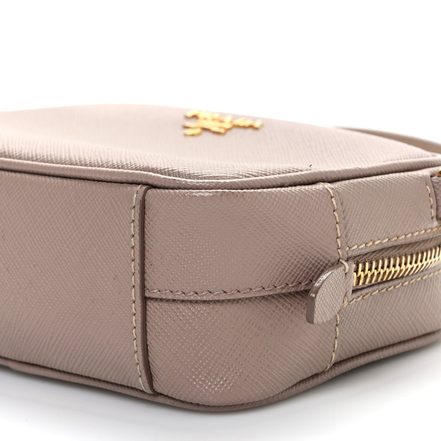 Prada Saffiano Mini Camera Crossbody Bag Cammeo 10 of 13