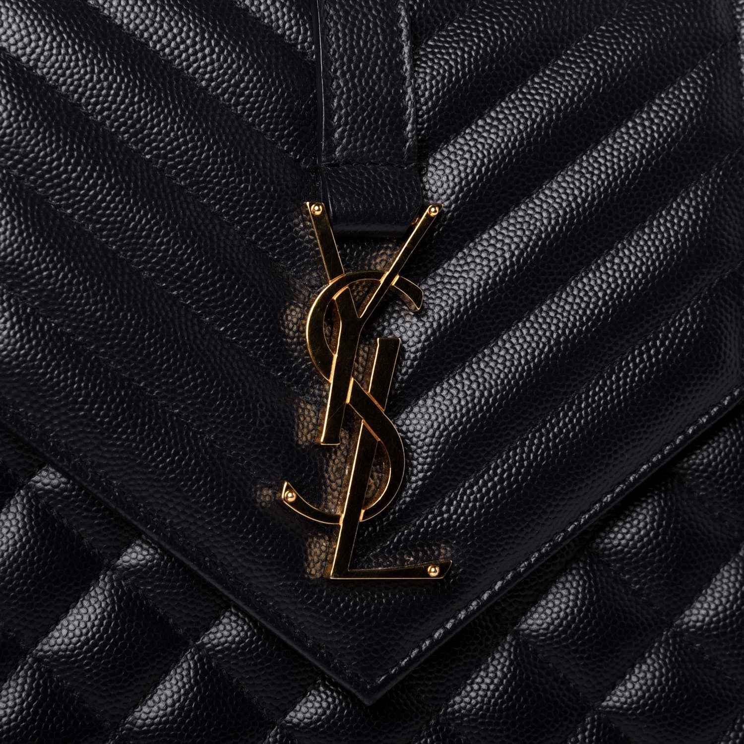 Saint Laurent Grain De Poudre Textured Mixed Matelasse Triquilt Medium Monogram Satchel Deep Marine 9 of 11