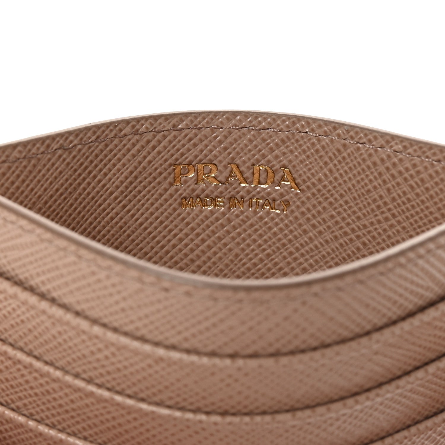 Prada Saffiano Triangle Card Holder Cipria 6 of 7