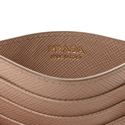Prada Saffiano Triangle Card Holder Cipria 6 of 7