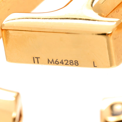 Louis Vuitton Metal Louise Hoop Earrings Gold 4 of 4