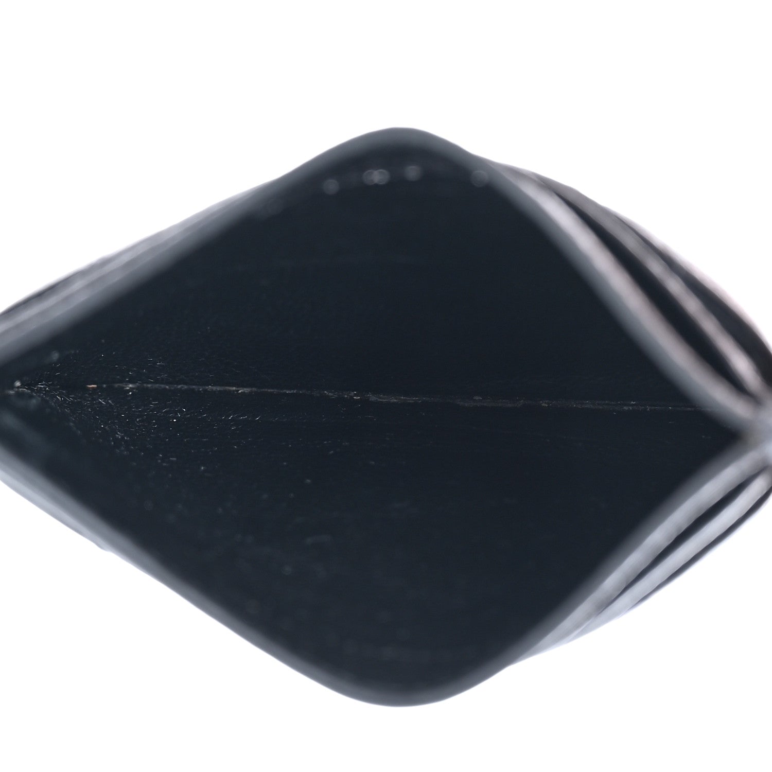 Saint Laurent Grain De Poudre Matelasse Chevron Monogram Credit Card Case Black 6 of 8