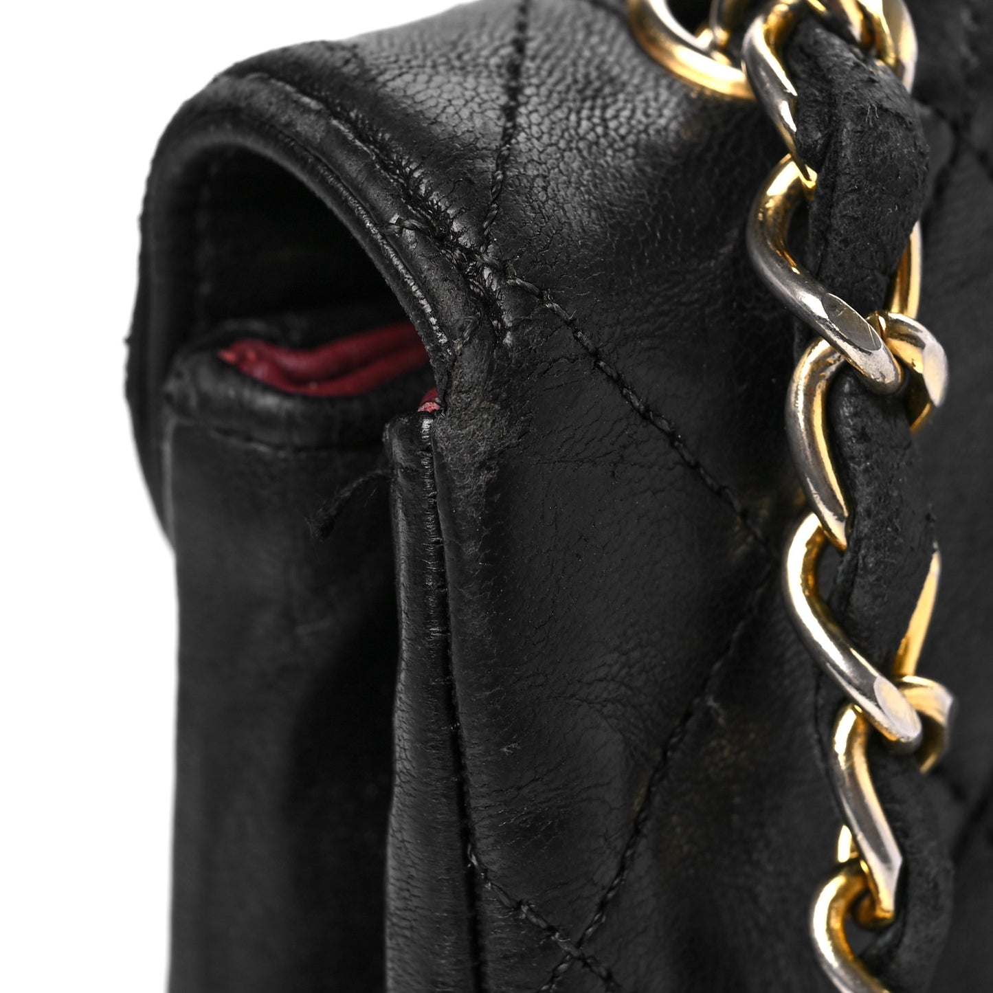 Lambskin Quilted Small Single Flap Black