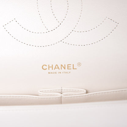 Chanel Lambskin Quilted Jumbo Double Flap White 6 of 8