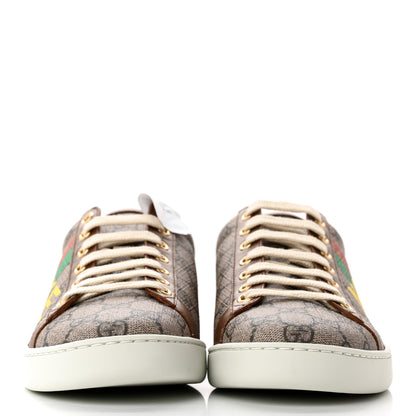 Gucci GG Supreme Monogram Fake/Not Womens Ace Sneakers 38.5 Beige New Shamarock Brown Sugar 2 of 10