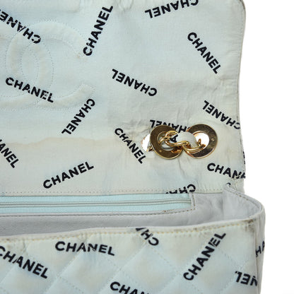 Chanel Canvas Quilted XL Jumbo Single Flap Green 11 of 24