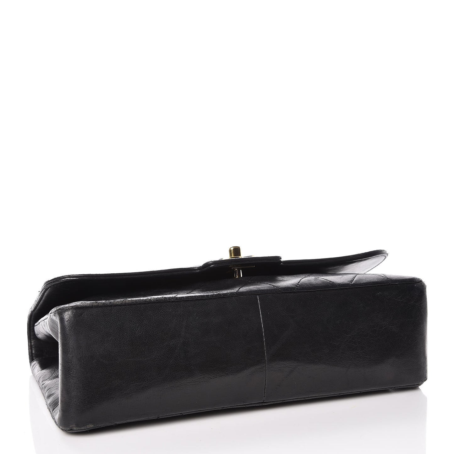 Lambskin Quilted Medium Single Flap Black
