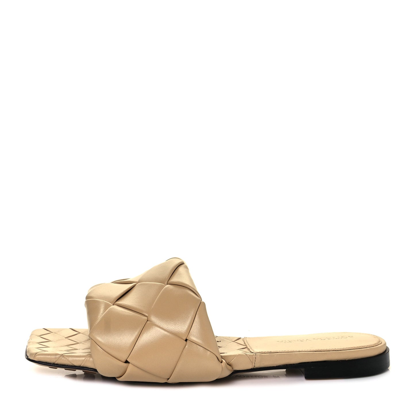 Nappa Maxi Intrecciato Lido Flat Sandals 38.5 Bandage
