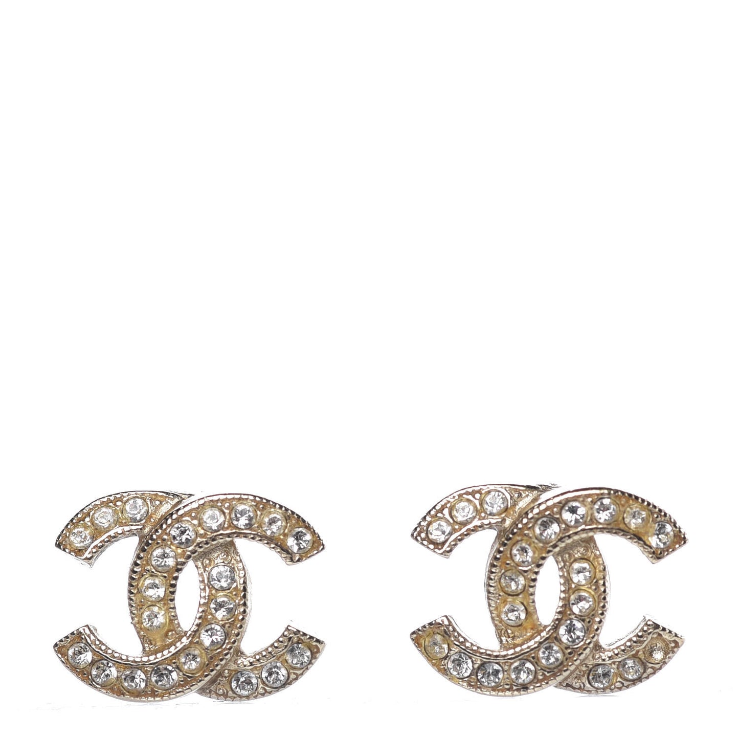 Crystal CC Earrings Gold