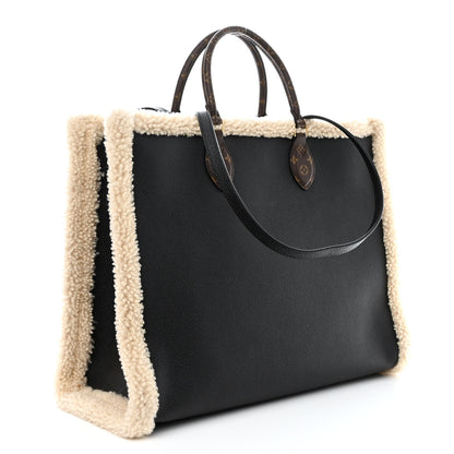 Louis Vuitton Calfskin Monogram Teddy Onthego GM Black 3 of 10