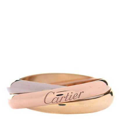 Cartier 18K Pink Yellow White Gold Small Trinity Ring 51 5.75 1 of 6