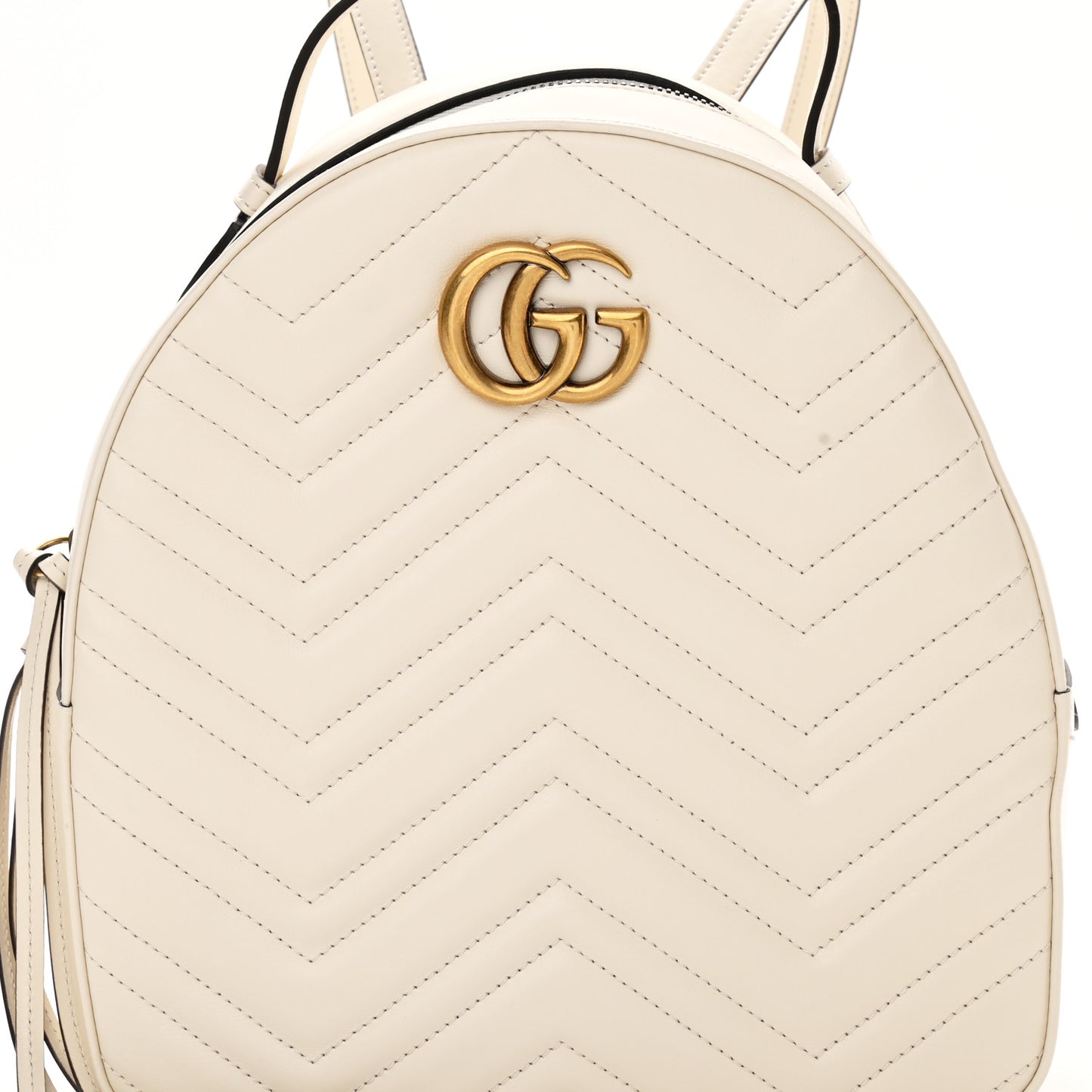 Calfskin Matelasse GG Marmont Dome Backpack White