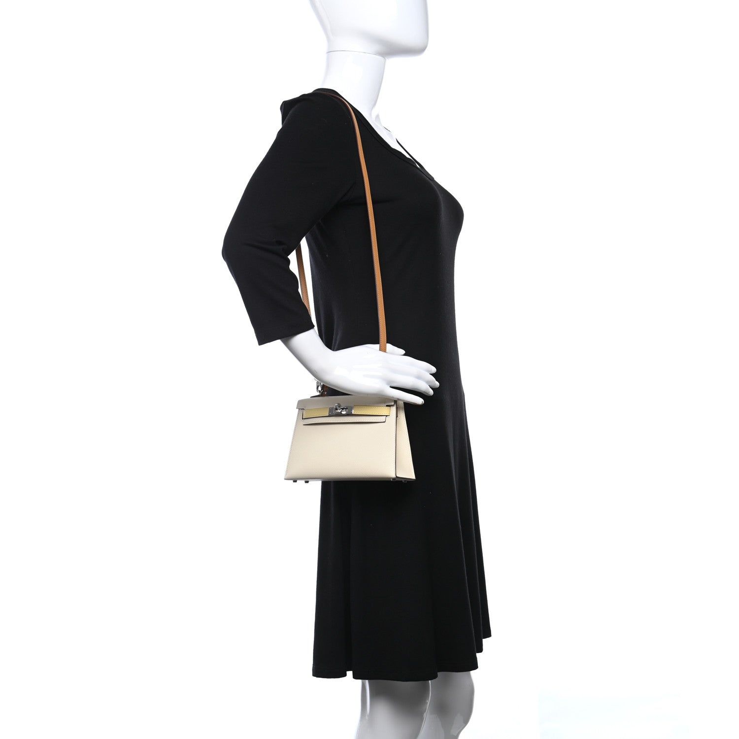 Hermes Epsom Mini Kelly Sellier 20 Nata Jaune Poussin Sesame 2 of 10