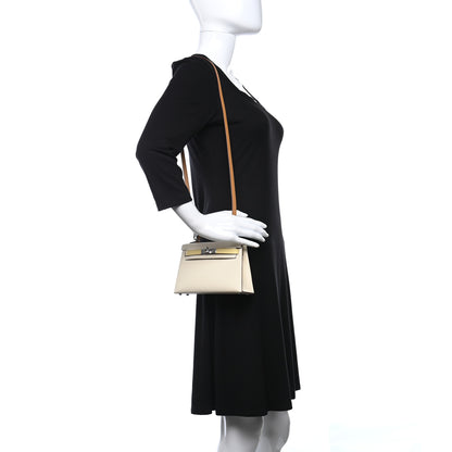 Hermes Epsom Mini Kelly Sellier 20 Nata Jaune Poussin Sesame 2 of 10