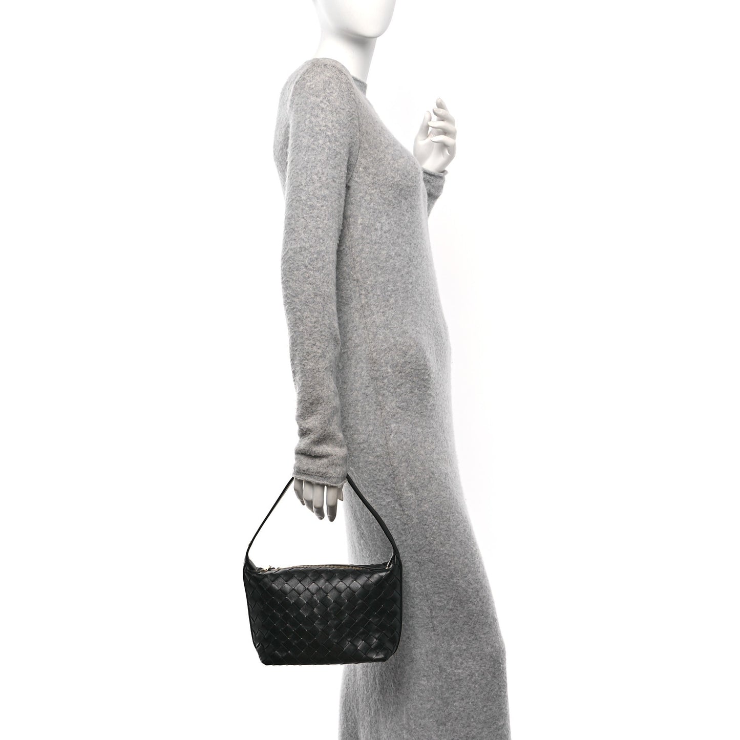 Calfskin Nappa Intrecciato Mini Wallace Black